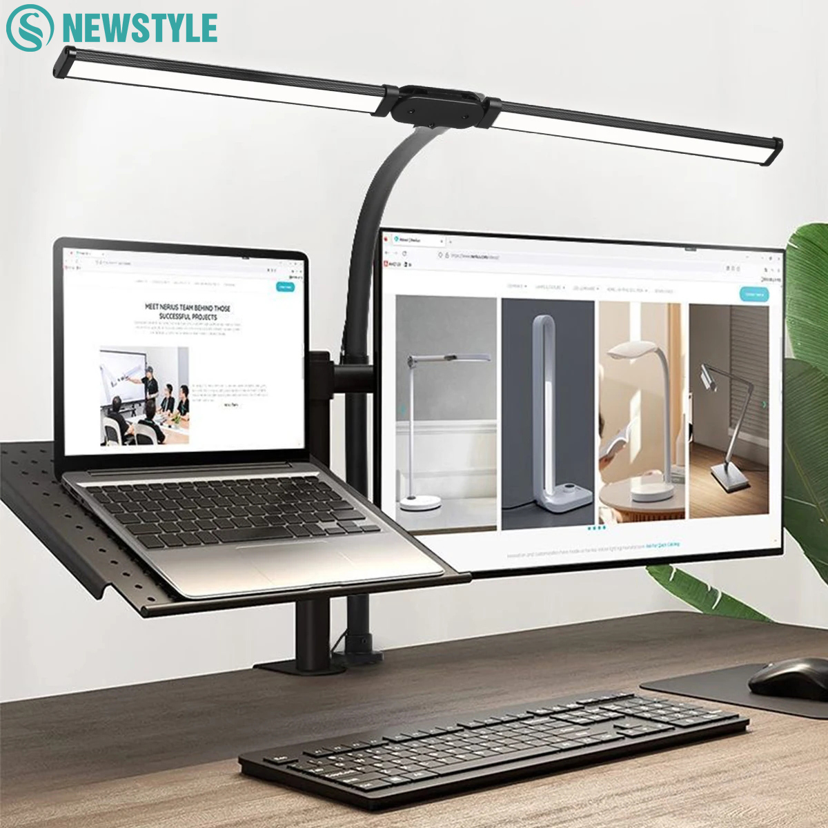 Desk Setup Office - Eye-care LED Clip Metal Desk Lamp