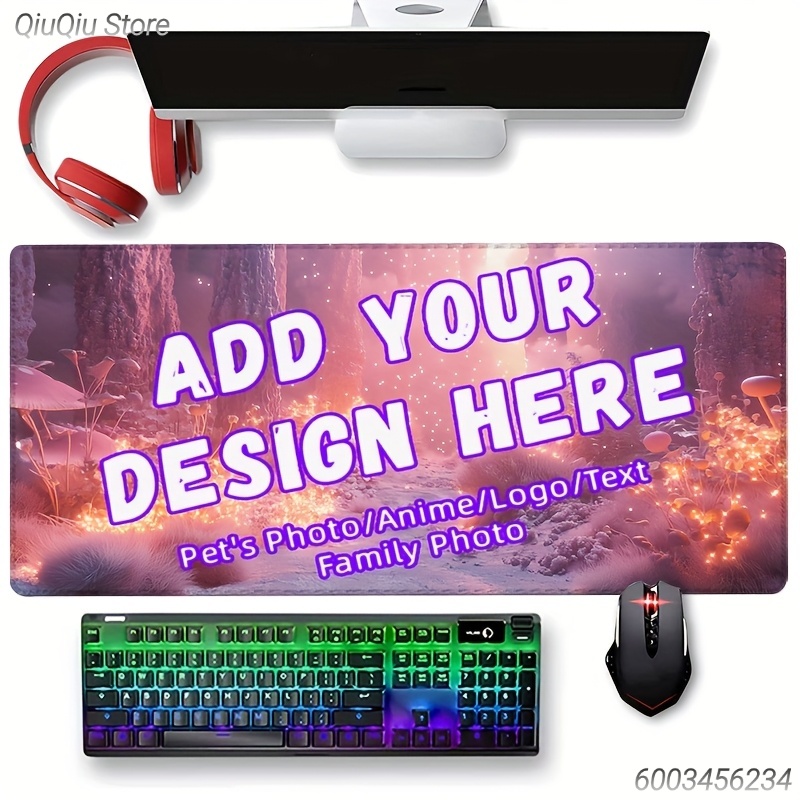 Rubber Mat Desk - Custom Mouse Pad Smooth Soft Surface
