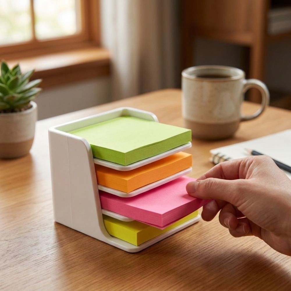 Sticky Memo Holder - Stackable Sticky Note Holder Layer-Divided Stable