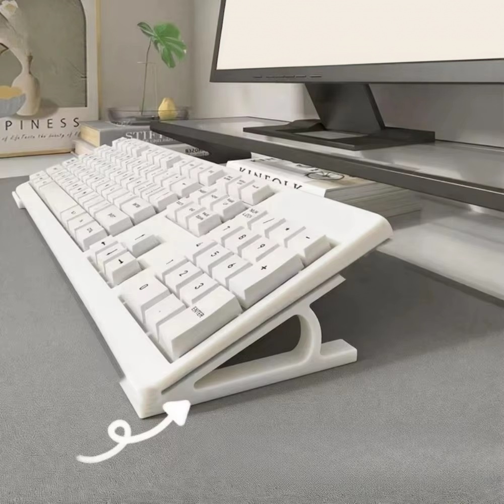 Desk Setup Riser - 2pc Ergonomic Keyboard Riser For Office