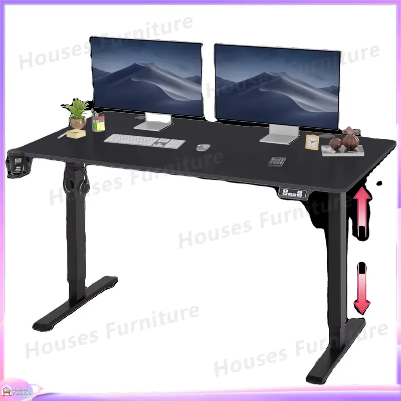 Desk Setup Ergonomics - Large Gaming Computer Desk with RGB