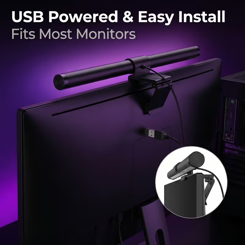 LED Monitor Light Bar With Rem - Desk Setup Lighting recension och pris