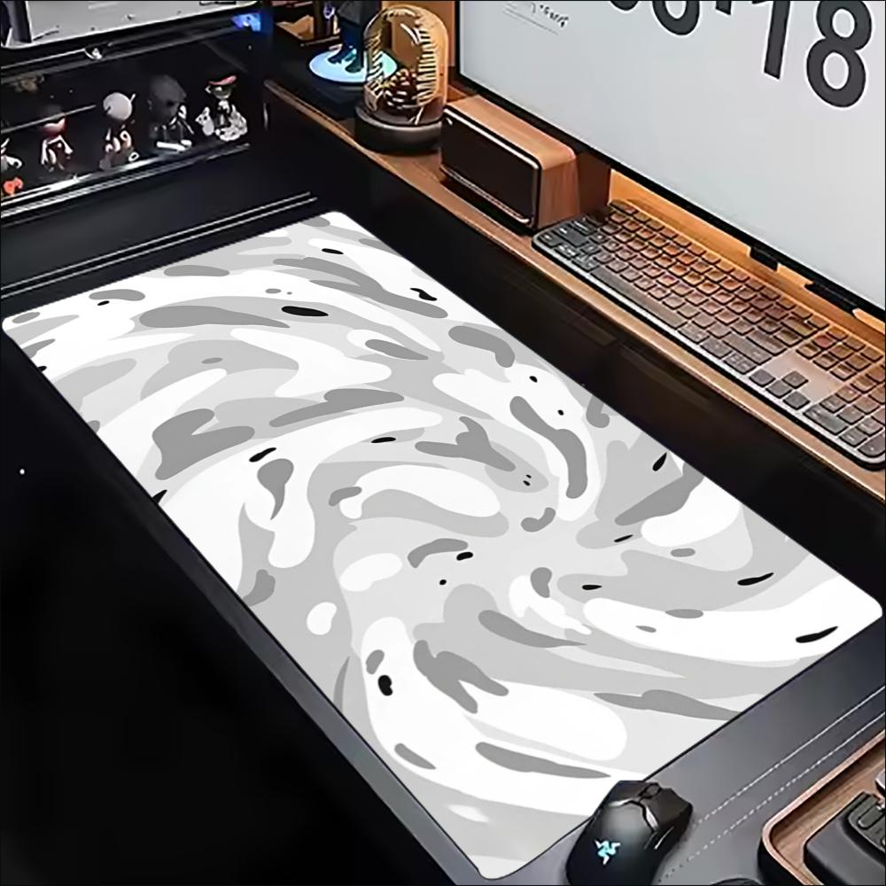 Desk Mat Grey White Topographi - Work Desk Home Setup recension och pris