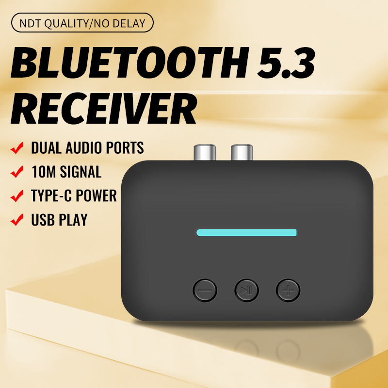 USB Bluetooth 5.3 Audio Receiv - Desk Setup Speakers recension och pris