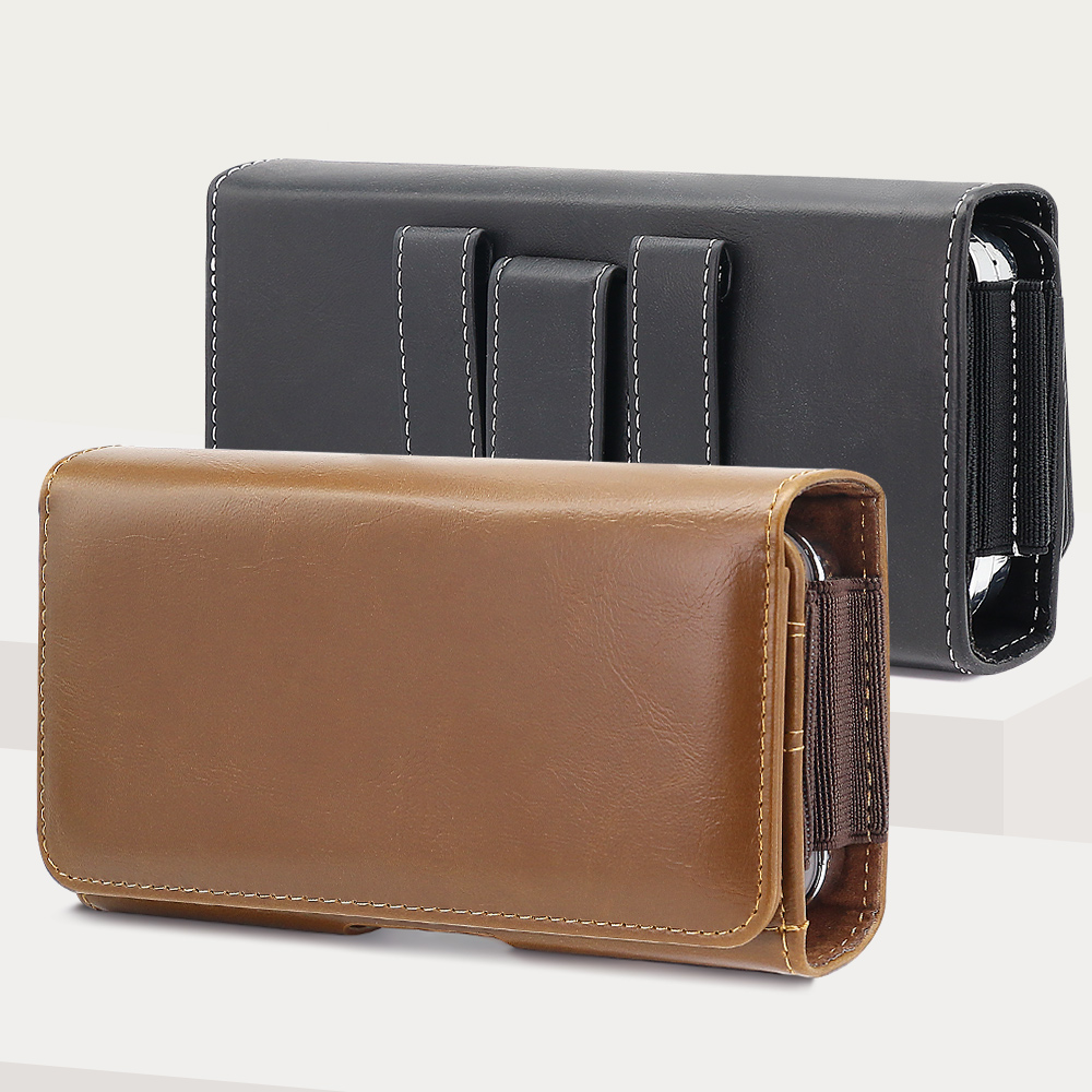 Universal Horizontal PU Leathe - Dual Phone Holder recension och pris
