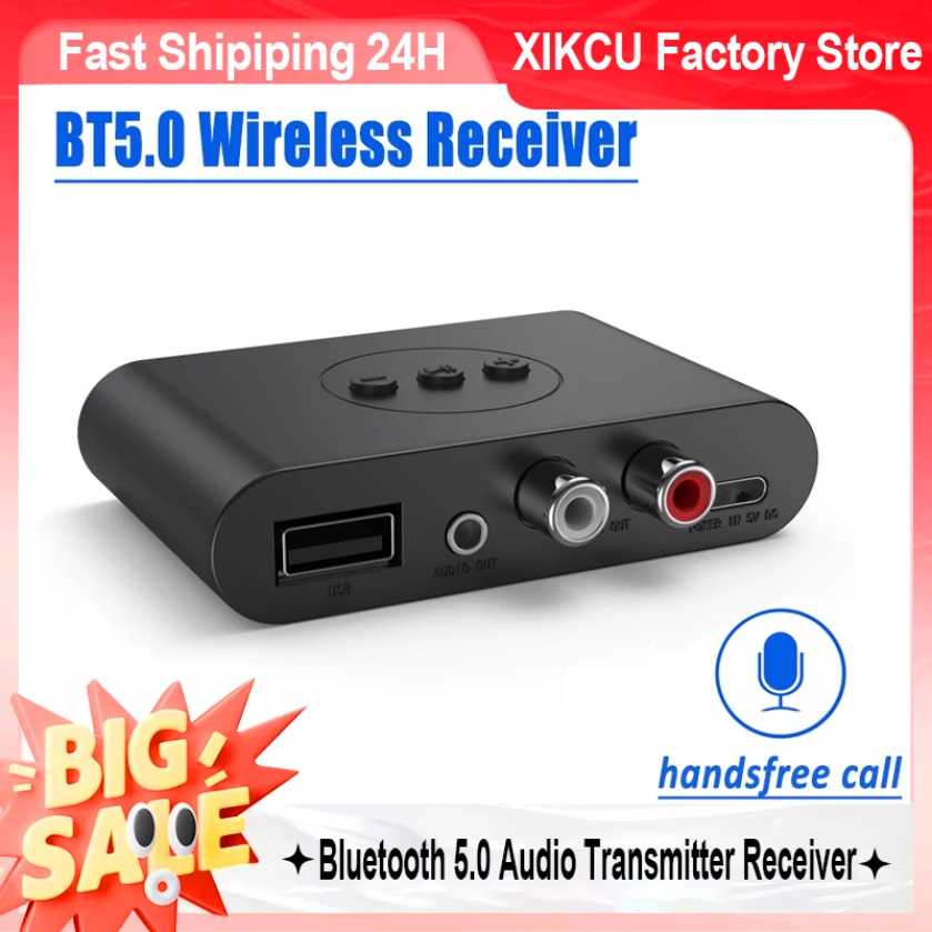 Bluetooth 5.0 Audio Transmitte - Desk Setup Speakers recension och pris