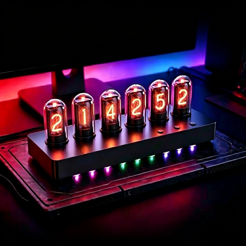 IPS‑Simulated Nixie Tube Clock - Desk Setup Simulator recension och pris