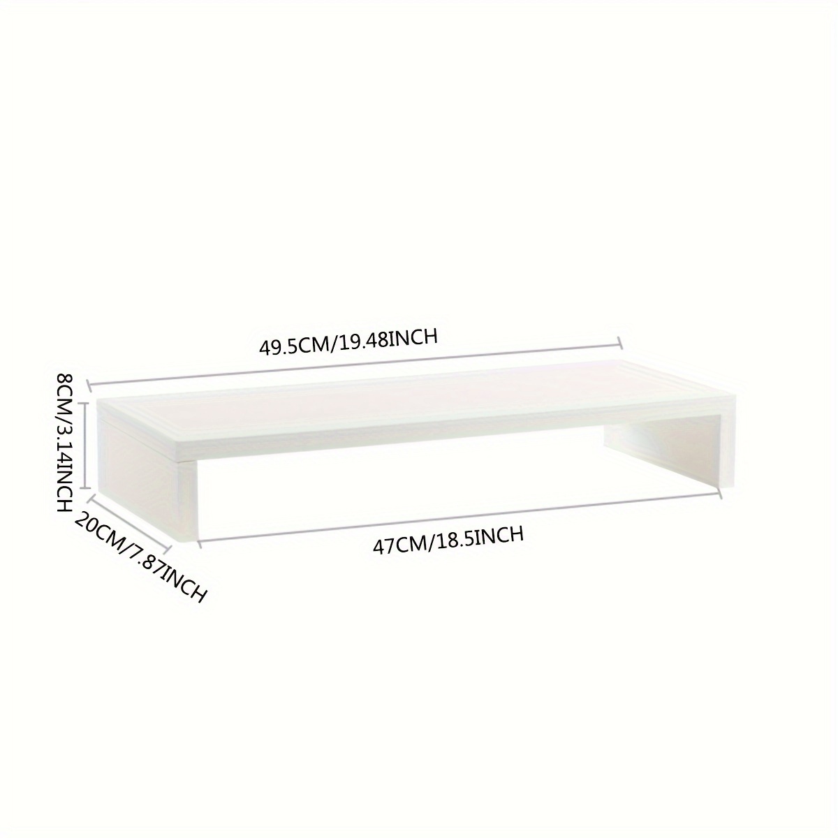 Minimalist White MDF Monitor R - Desk Setup Riser recension och pris