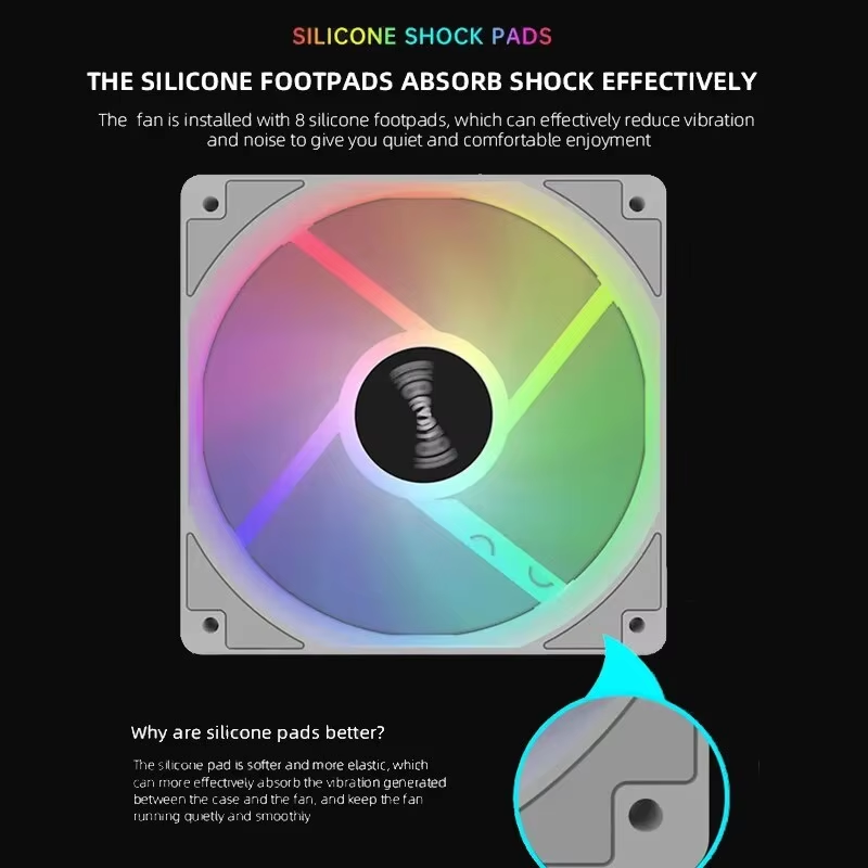 120mm PC Case Fan 12V RGB Cycl - Desk Setup Lighting recension och pris