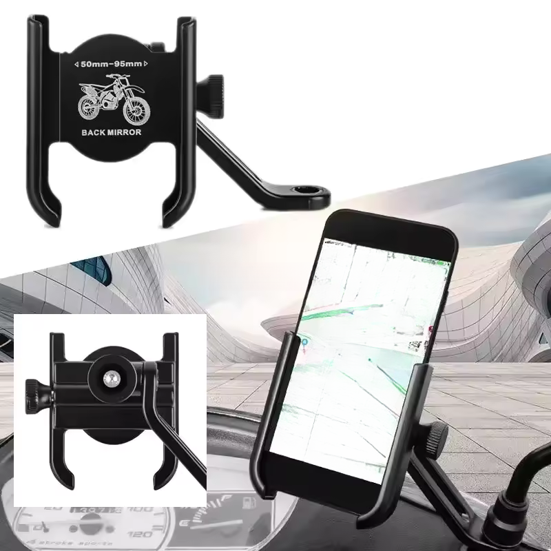 Aluminum Alloy Motorcycle Bicy - Dual Phone Holder recension och pris
