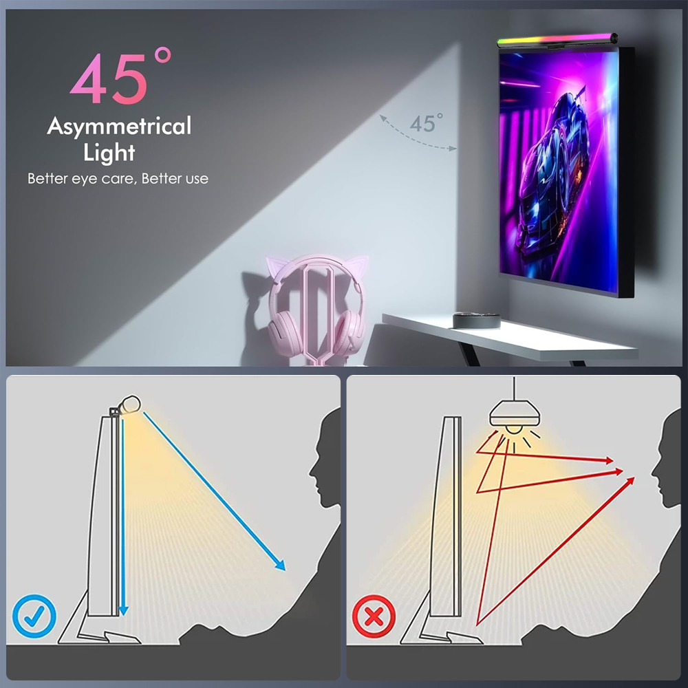 Wifi Lightbar Monitor Light Ba - Desk Setup Office recension och pris