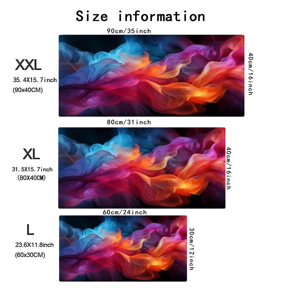 Vibrant Color Smoke Ink Swirl  - Desk Setup With Laptop recension och pris