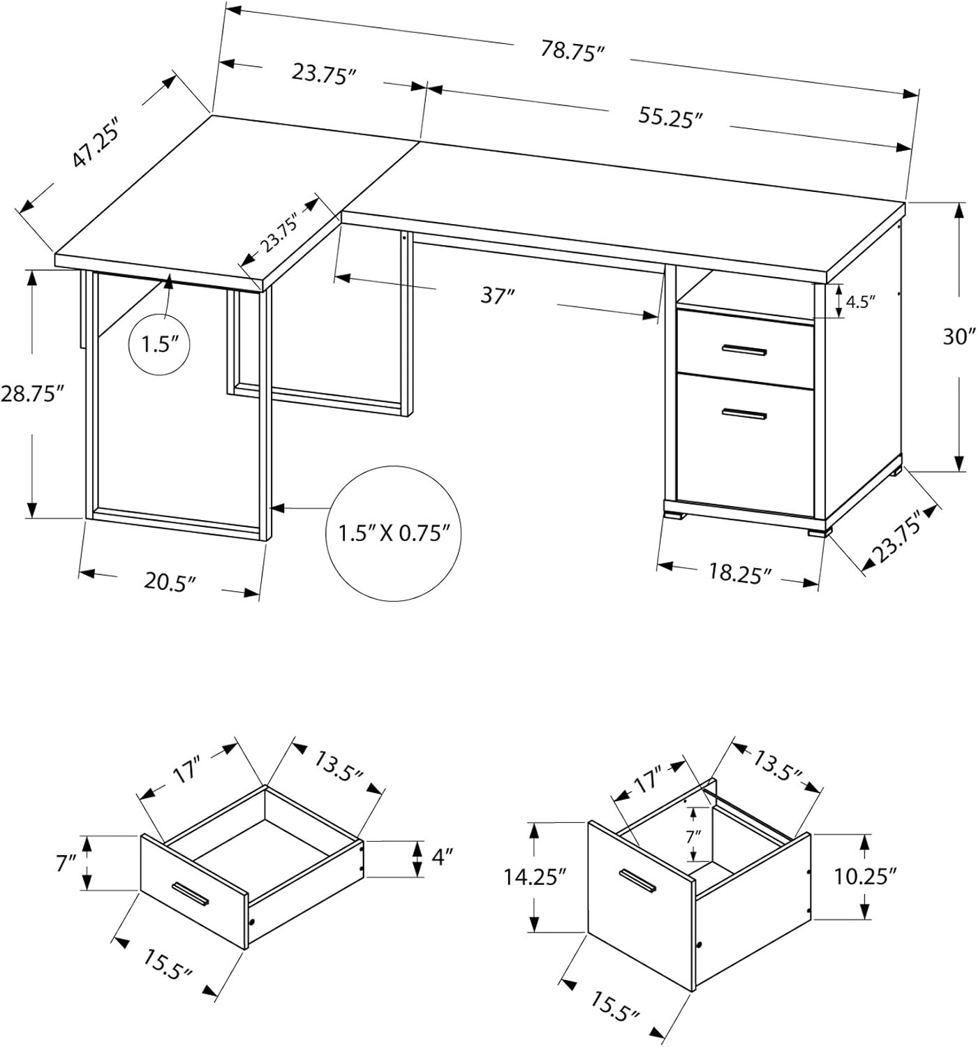 I 7257 Computer Desk, Home Off - Work Desk Home Setup recension och pris