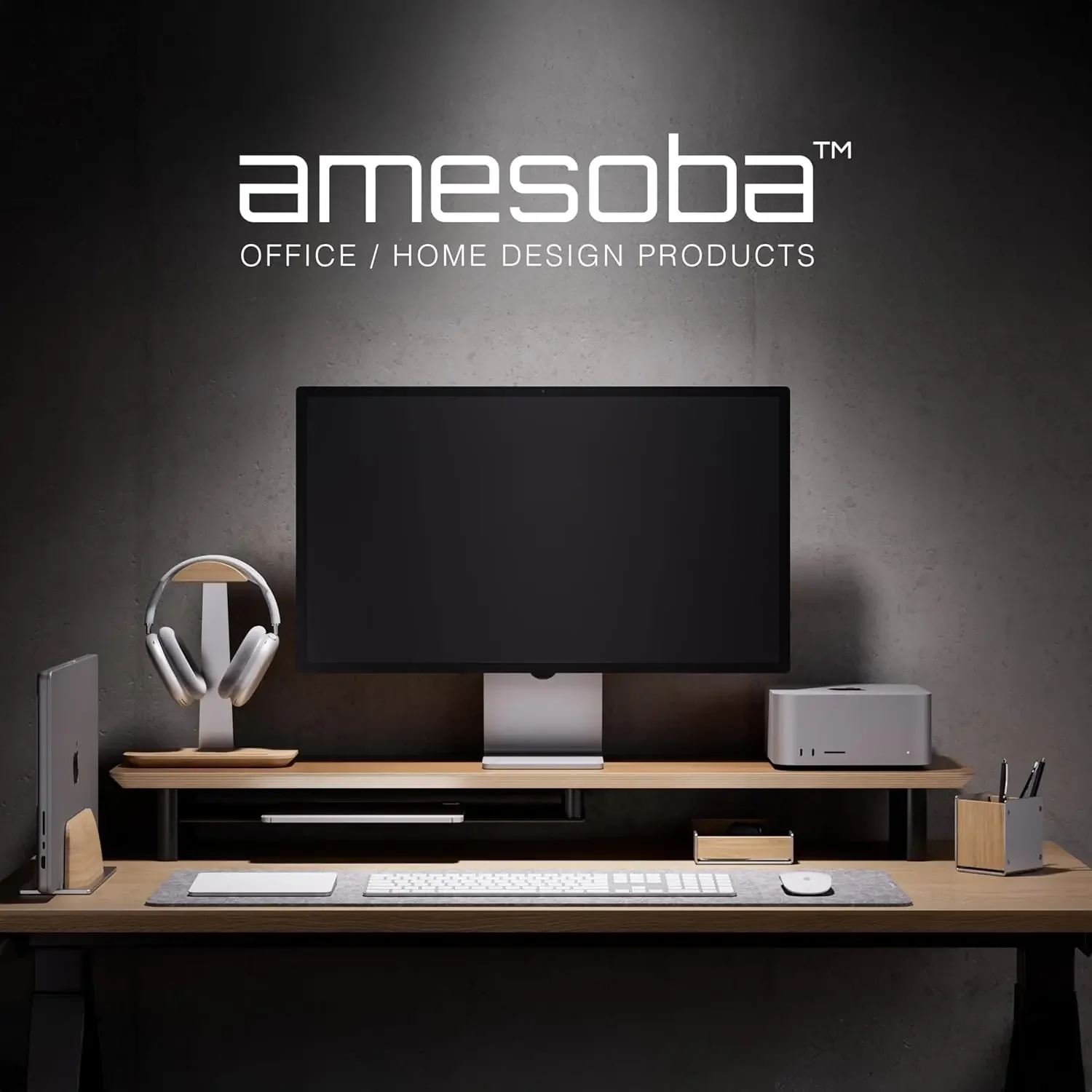 White Oak Dual‑Tier Ergonomic  - Desk Setup Ergonomics recension och pris