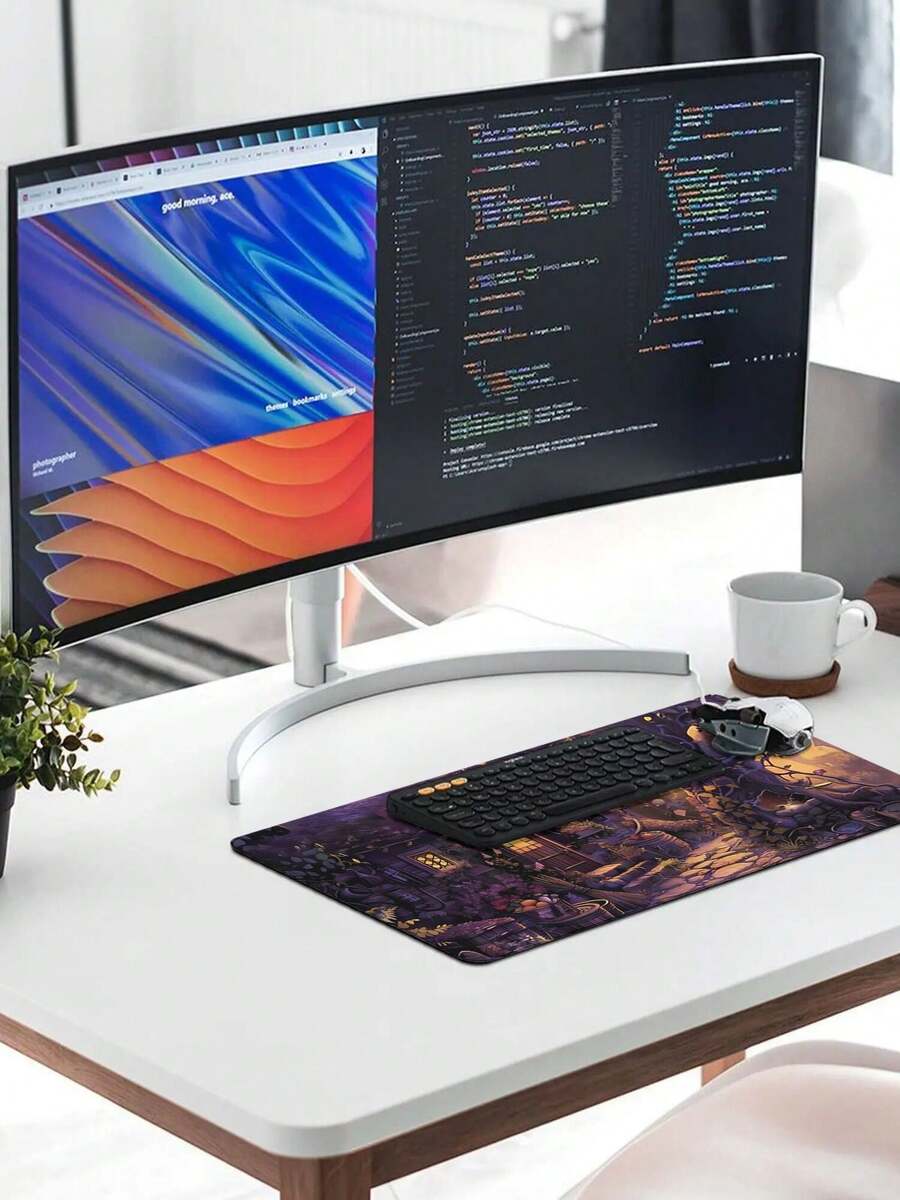 Large Gaming Mouse Pad With Fa - Work Desk Home Setup recension och pris