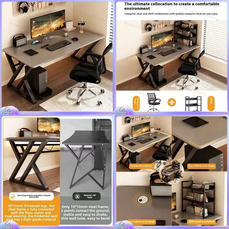 Modern Wooden Computer Desk fo - Desk Setup Ergonomics recension och pris