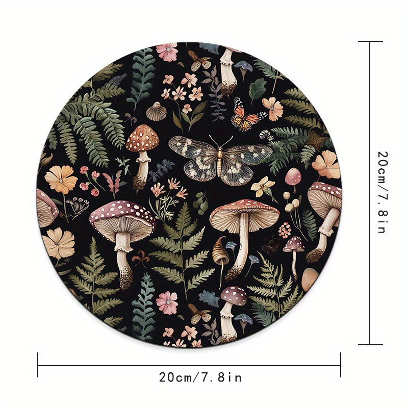 Round Forest Plant Mouse Pad R - Desk Setup Office recension och pris